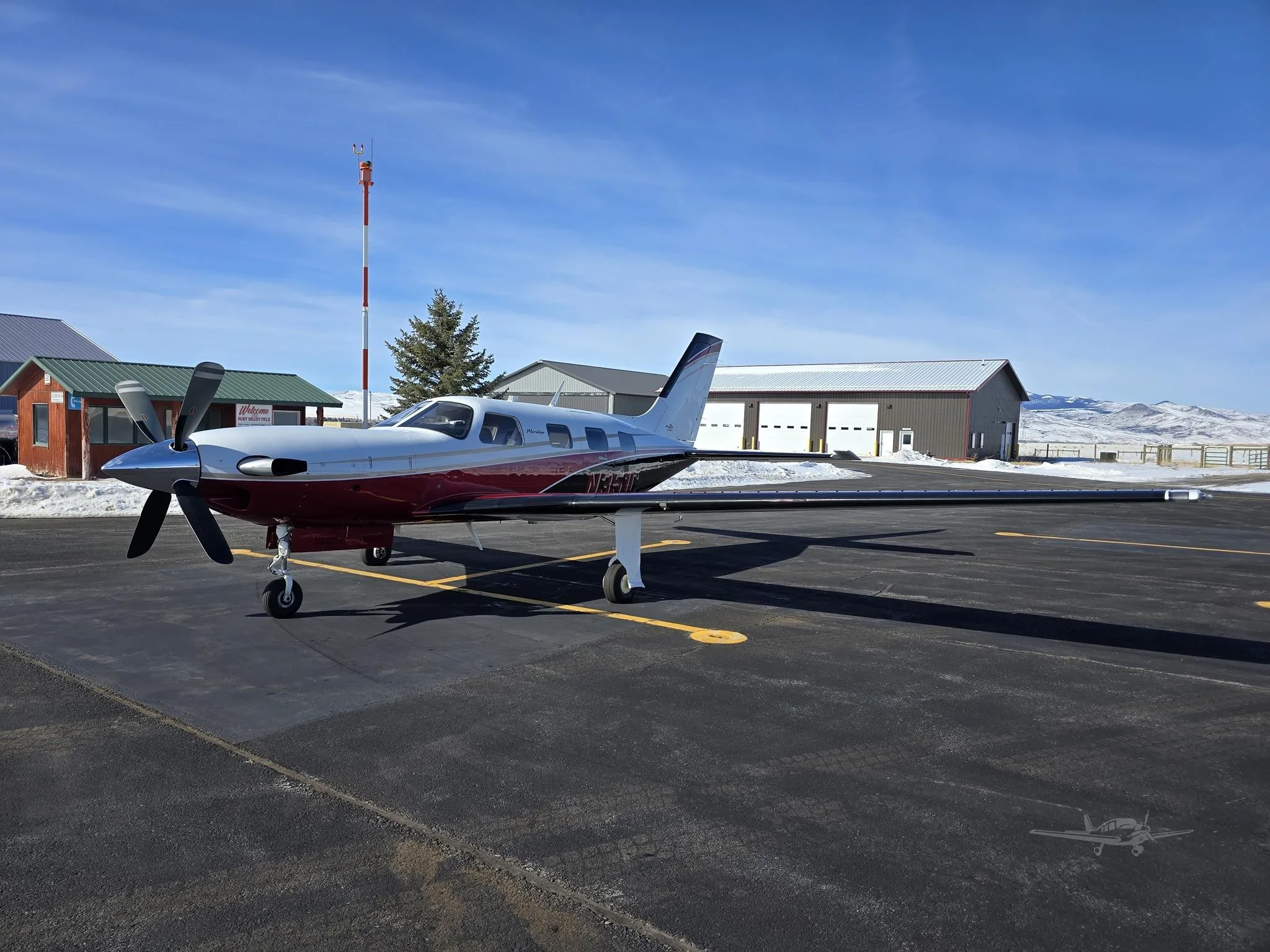 Exterior view of a 2009 PIPER MERIDIAN, N351C.