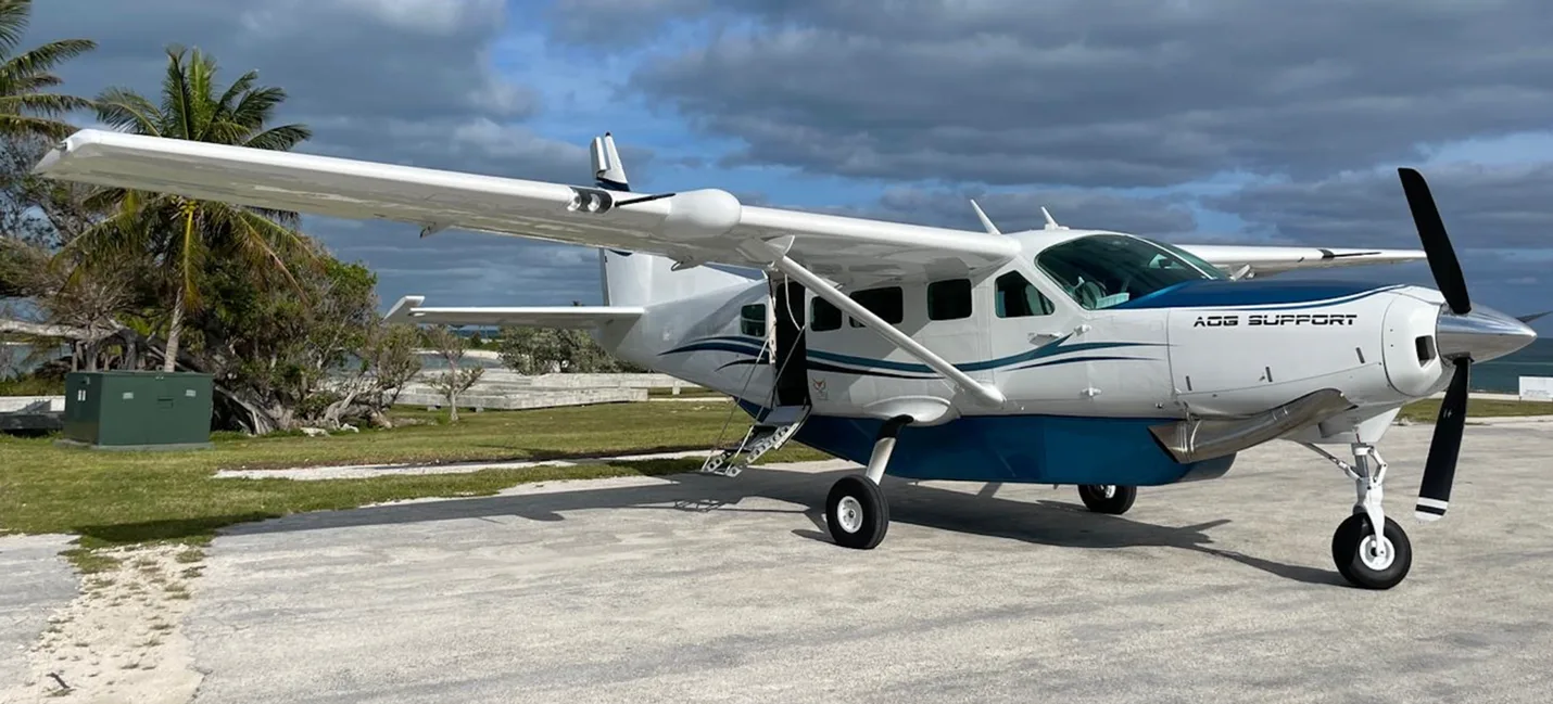 Exterior view of a 2009 Cessna caravan 208.