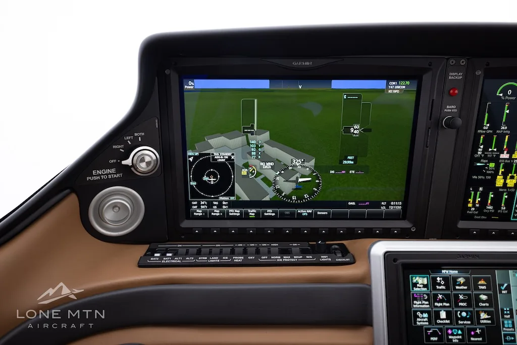 Avionics suite of a 2024 Cirrus SR22T G7.