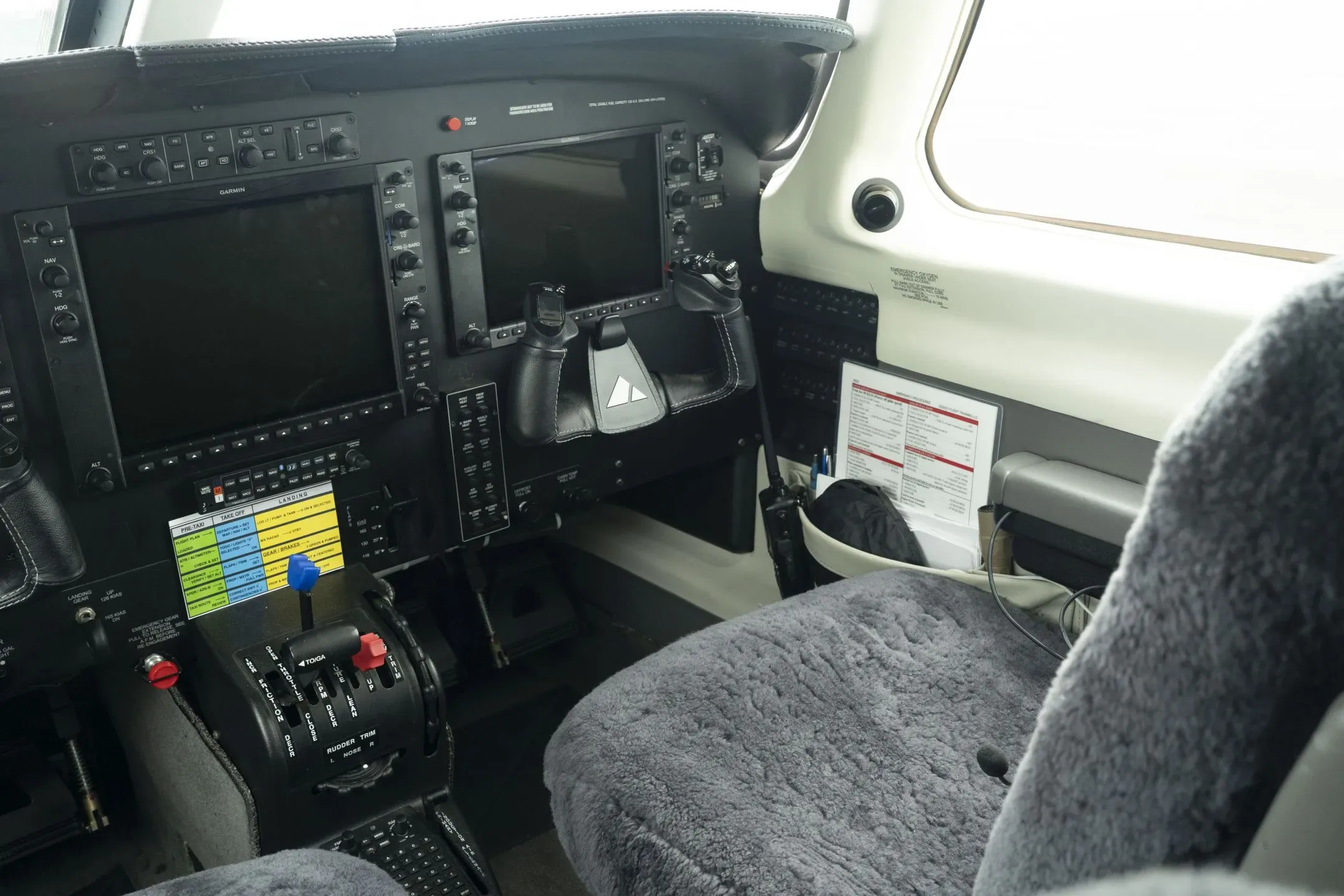 Avionics suite of a 2025 Piper M350.