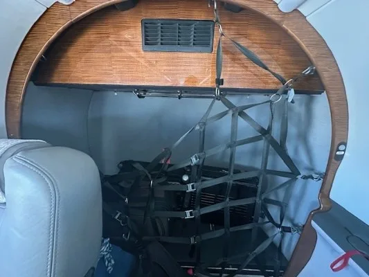 Cabin interior of a 1999 Pilatus PC-12/45.