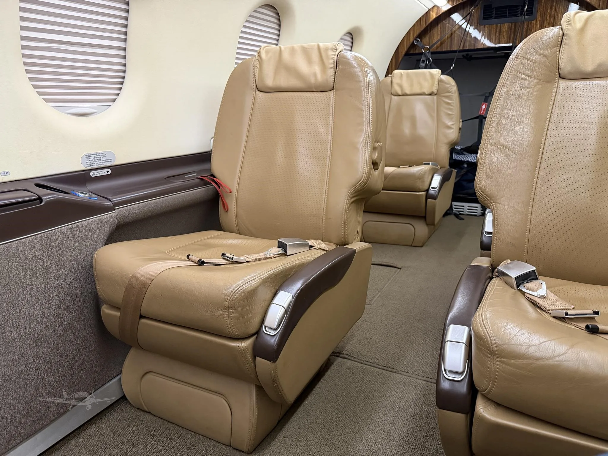 Cabin interior of a 2011 PILATUS PC-12 NG.