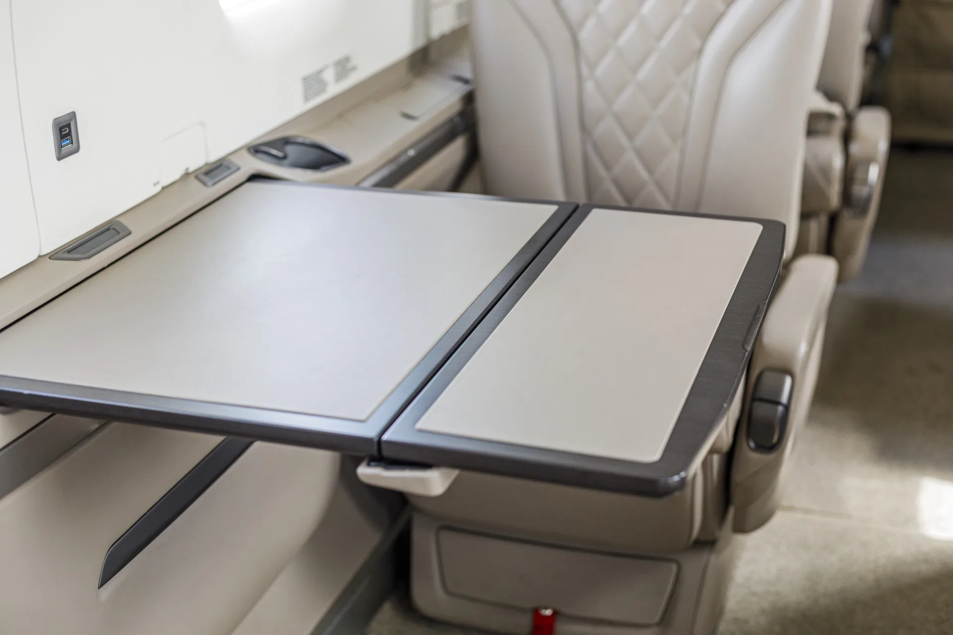 Cabin interior of a 2022 Pilatus PC-12 NGX.