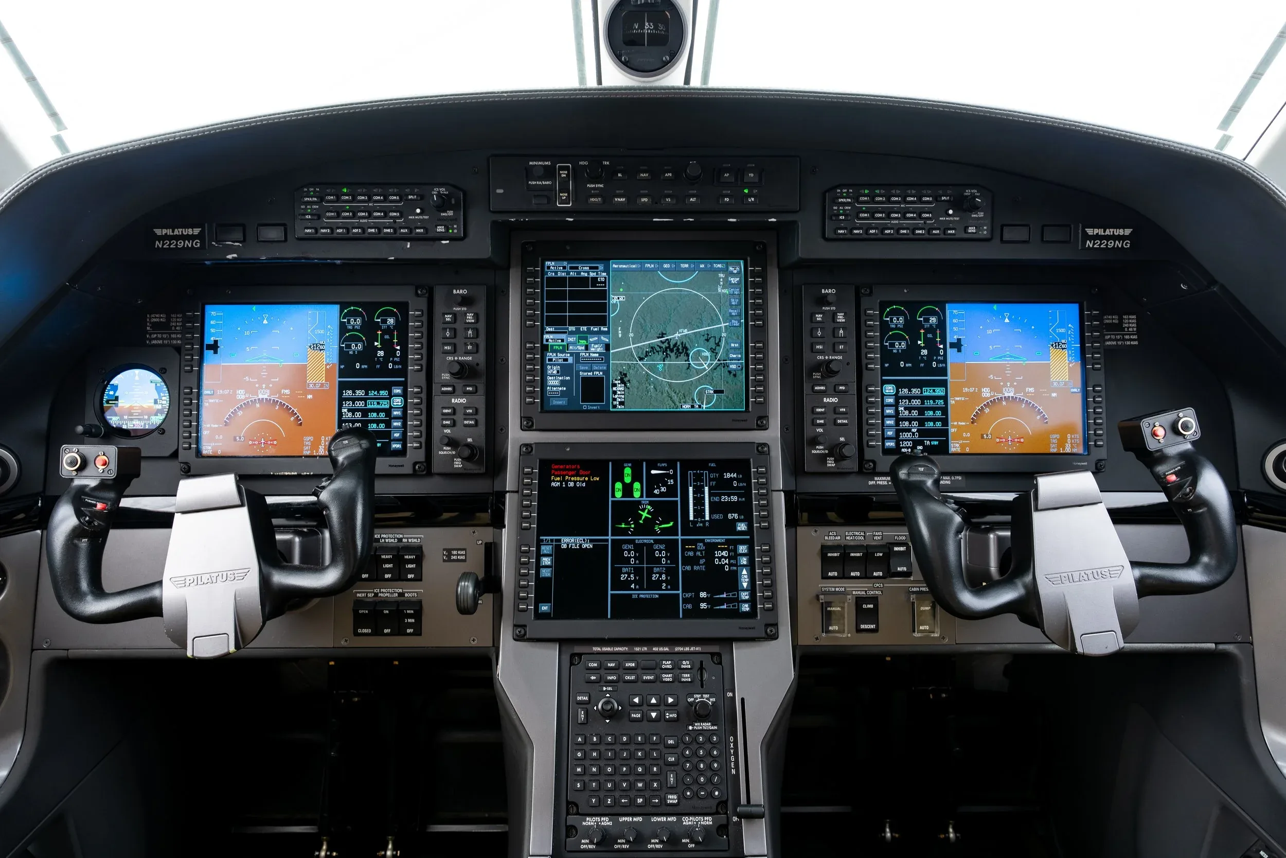 Avionics suite of a 2010 Pilatus PC-12 NG — Aircraft Executives.