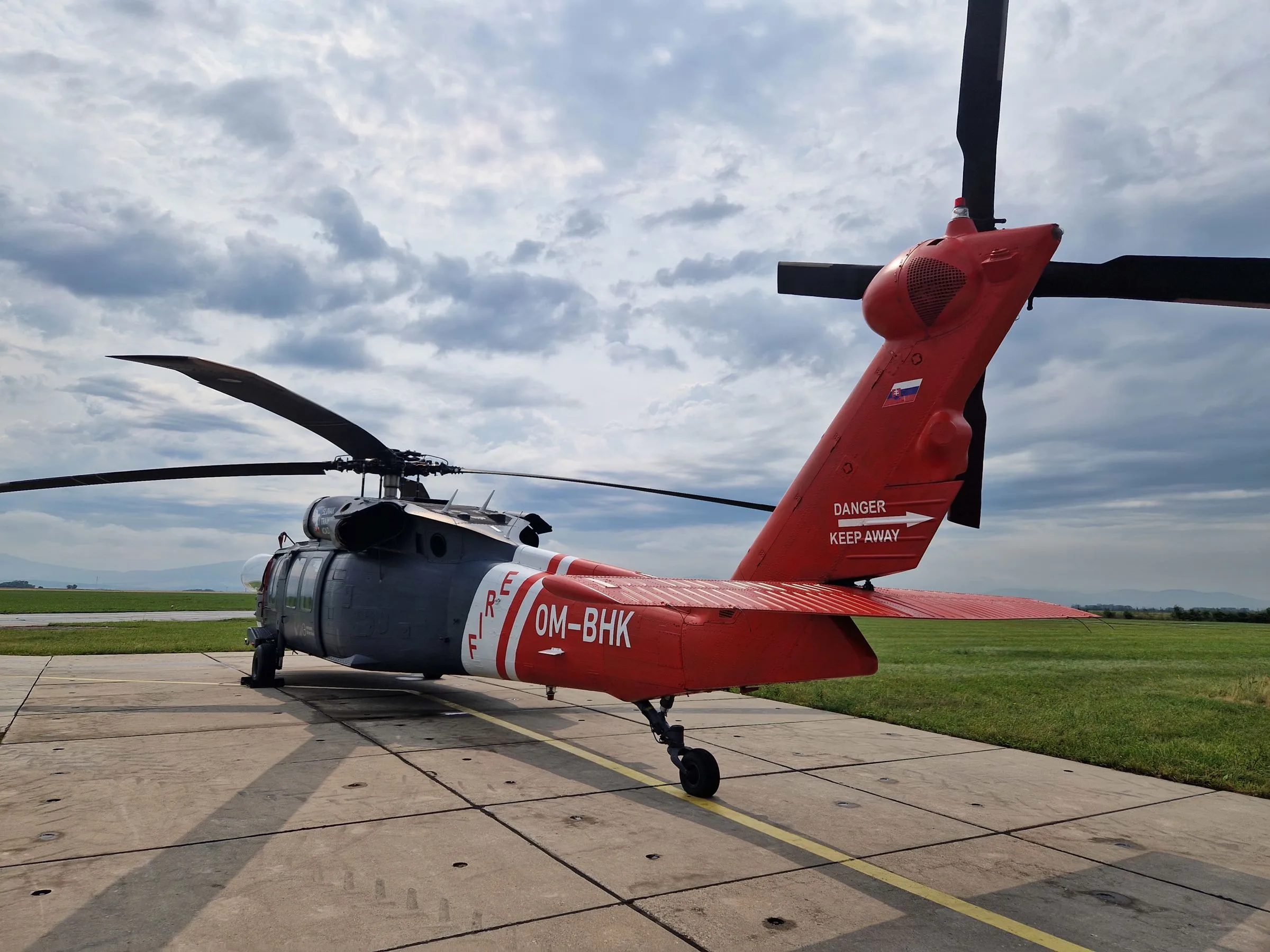 Exterior view of a 1980 Sikorsky UH-60 Black Hawk.