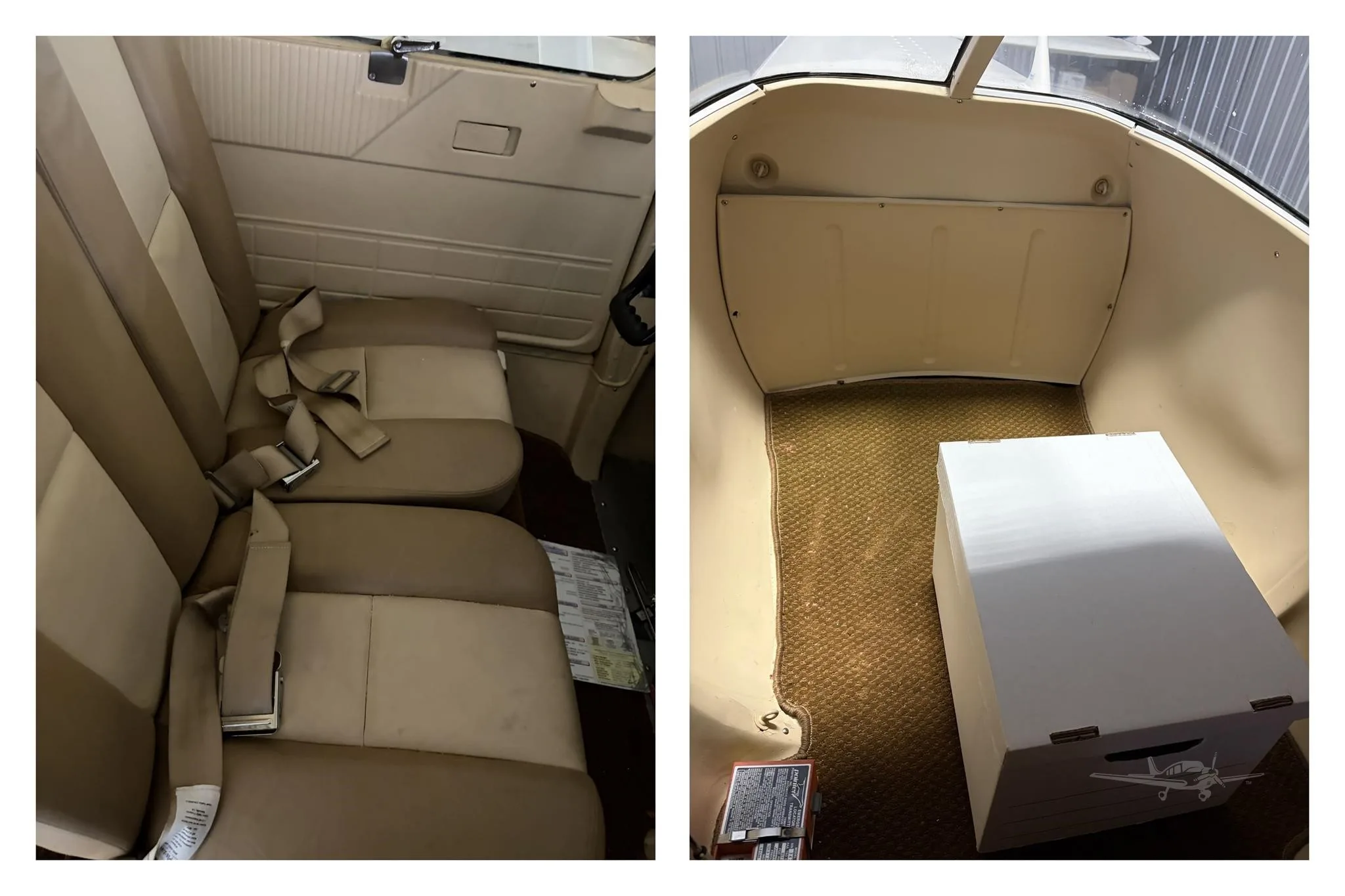 Cabin interior of a 1965 CESSNA 150.
