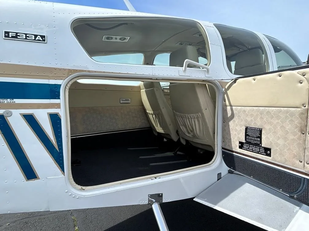 Exterior view of a 1974 BEECHCRAFT F33A BONANZA, N4451W.