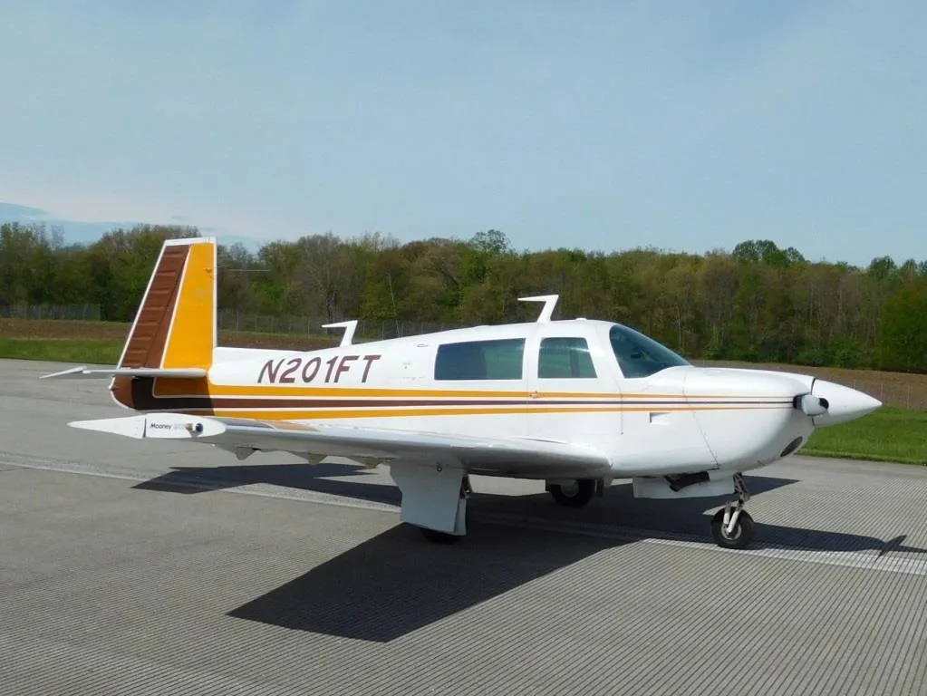 Exterior view of a 1977 Mooney 201 - N201FT Aircraft.