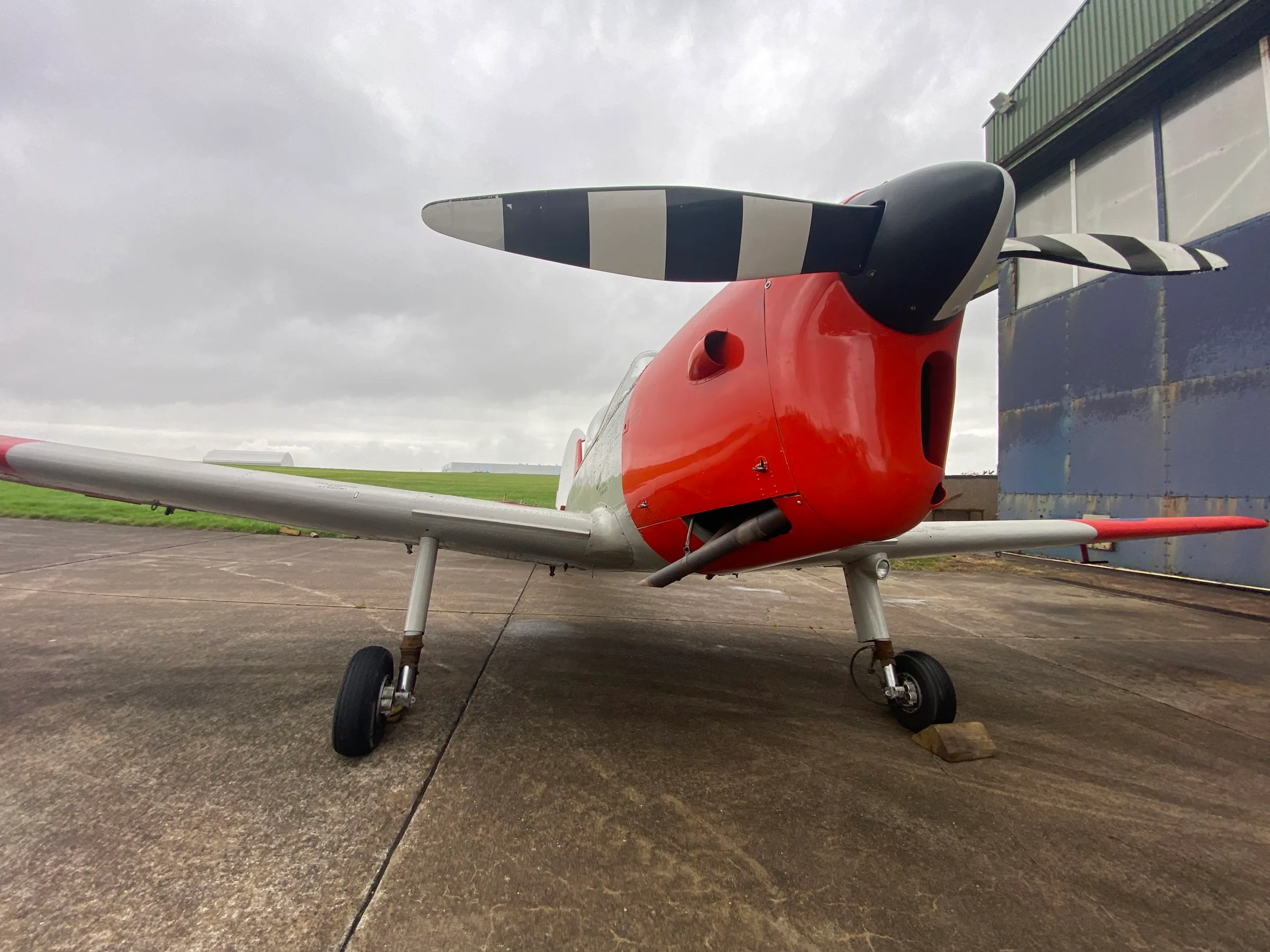 Exterior view of a 1952 de Havilland DHC-1 Chipmunk Mk 22.