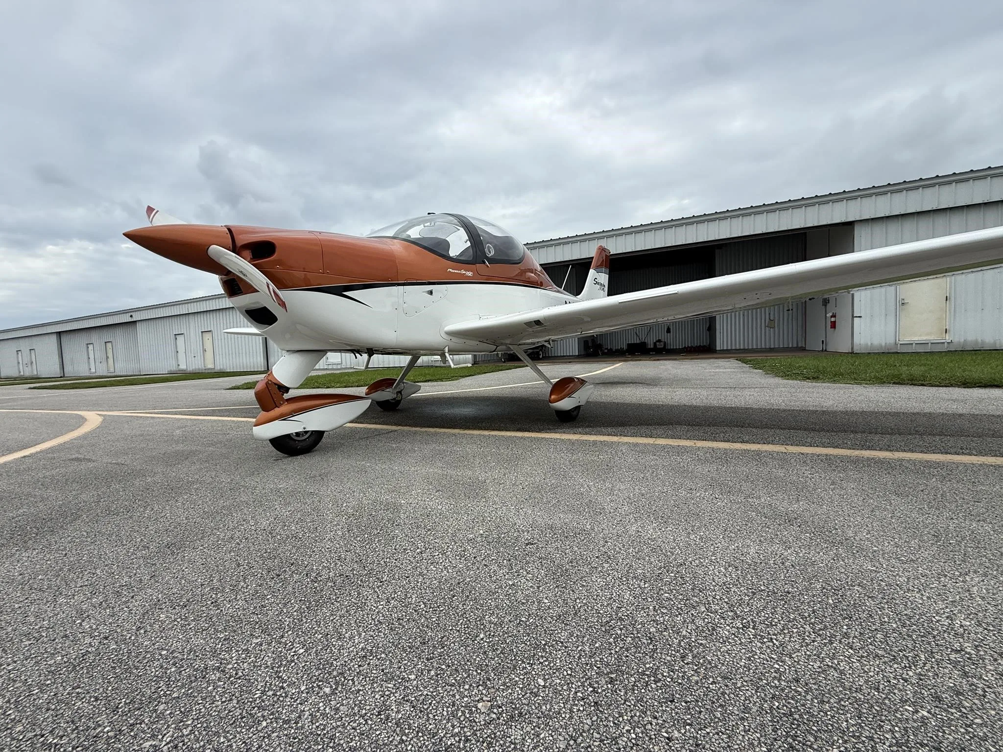 Exterior view of a 2016 TECNAM P2002 SIERRA, N11WL.