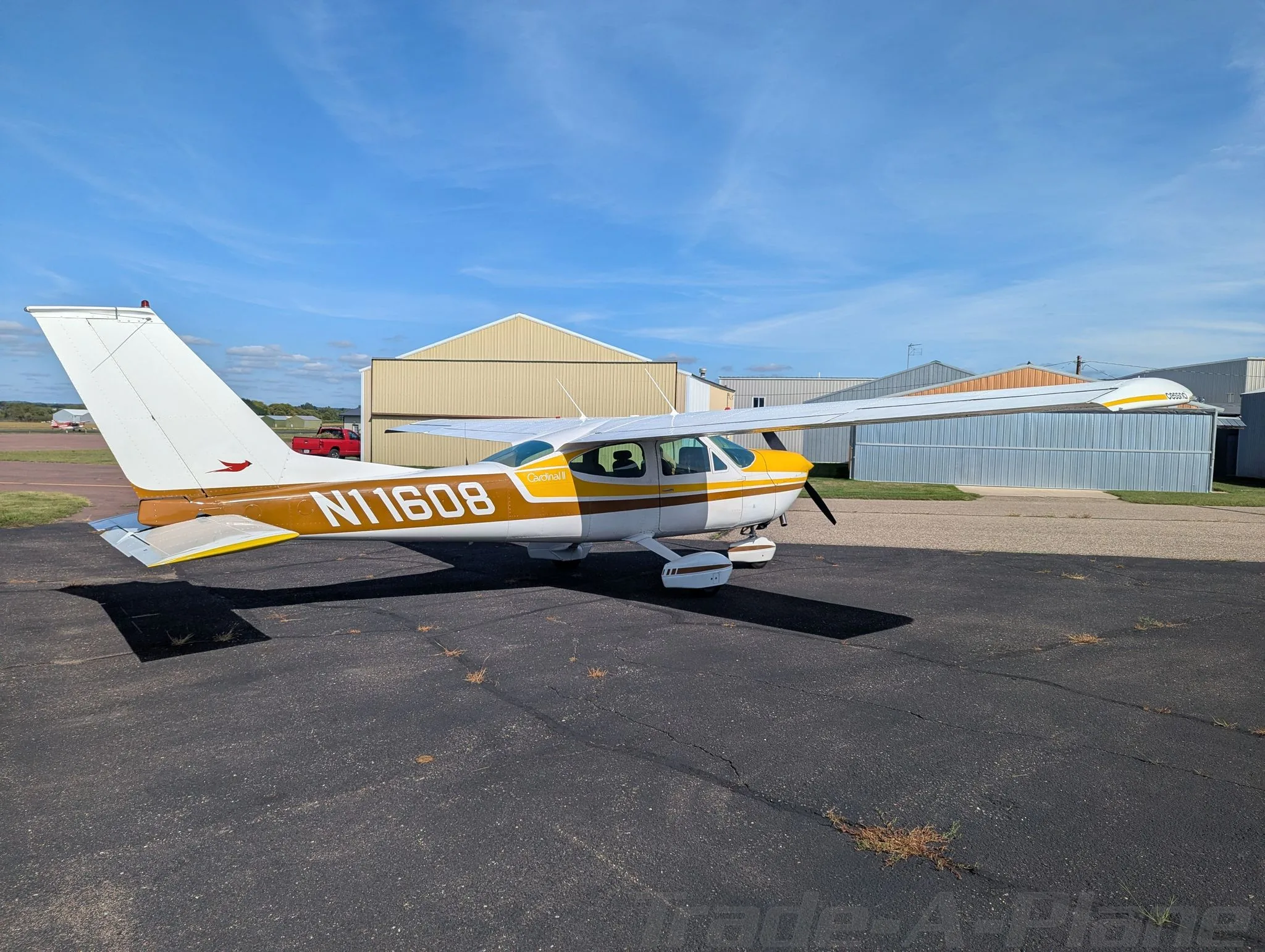 Exterior view of a 1976 CESSNA 177B, N11608.