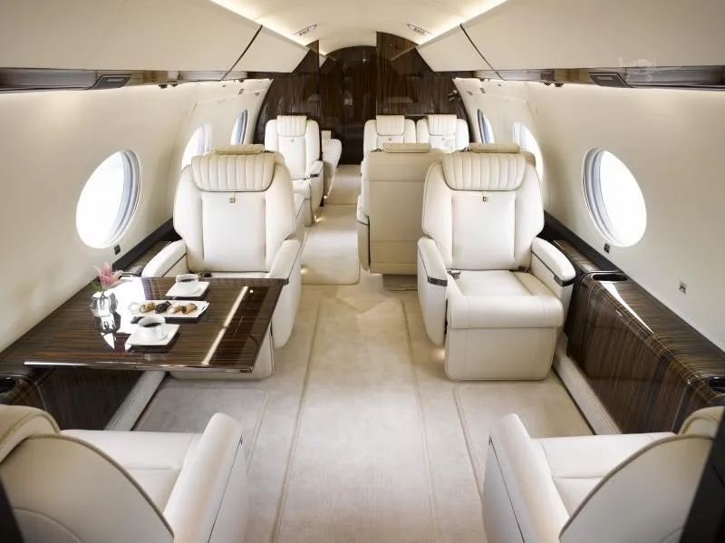 Cabin interior of a 2014 GULFSTREAM G650ER.