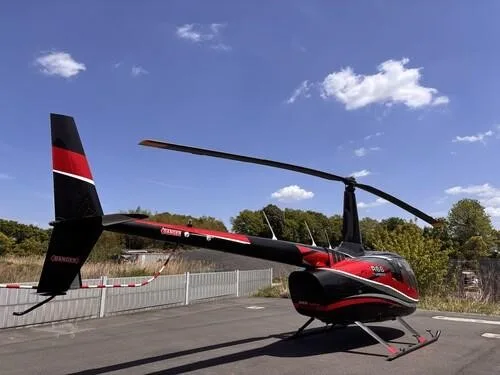 Exterior view of a 2021 ROBINSON R66.