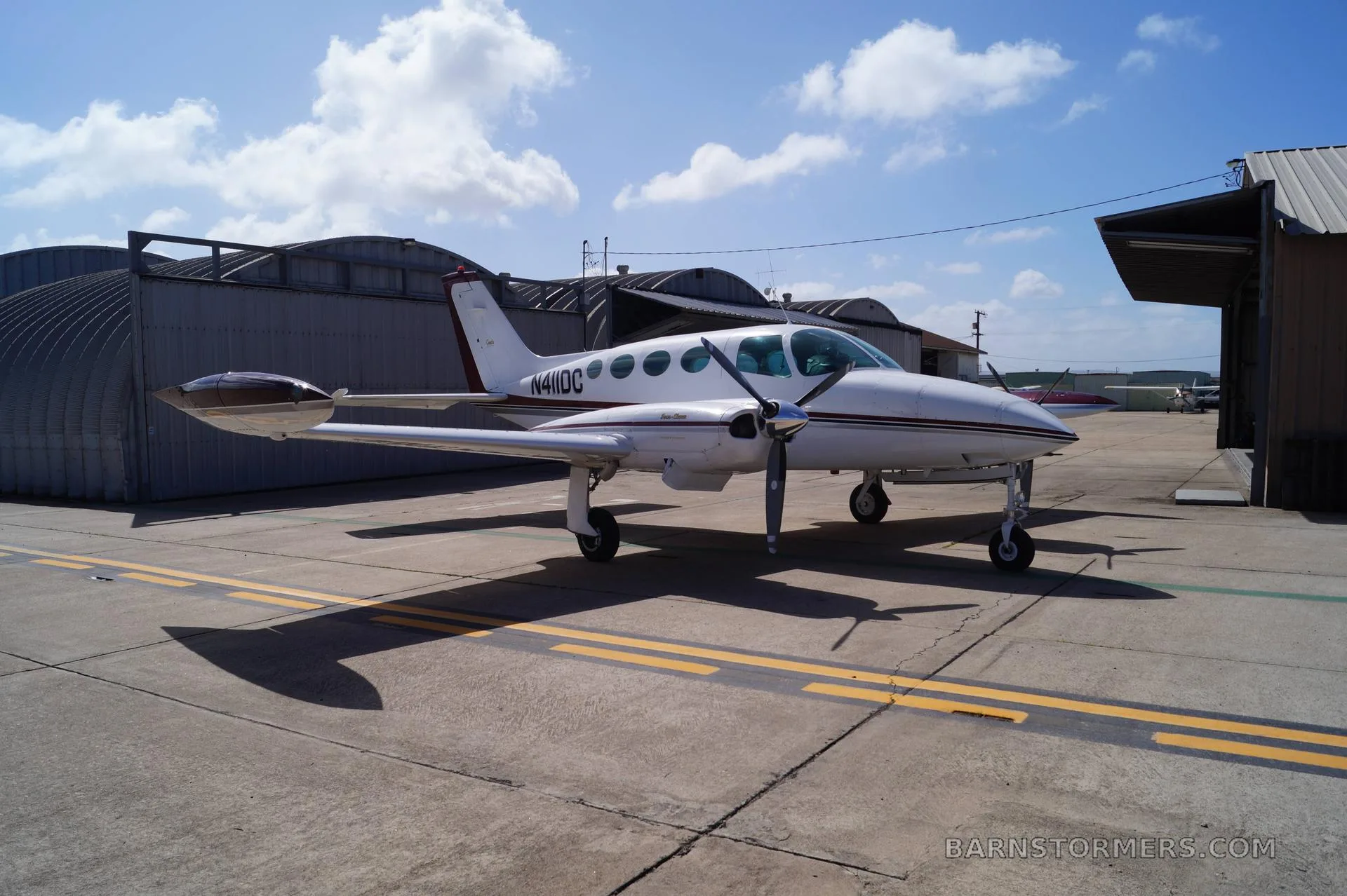 Exterior view of a 1965 Cessna 411.