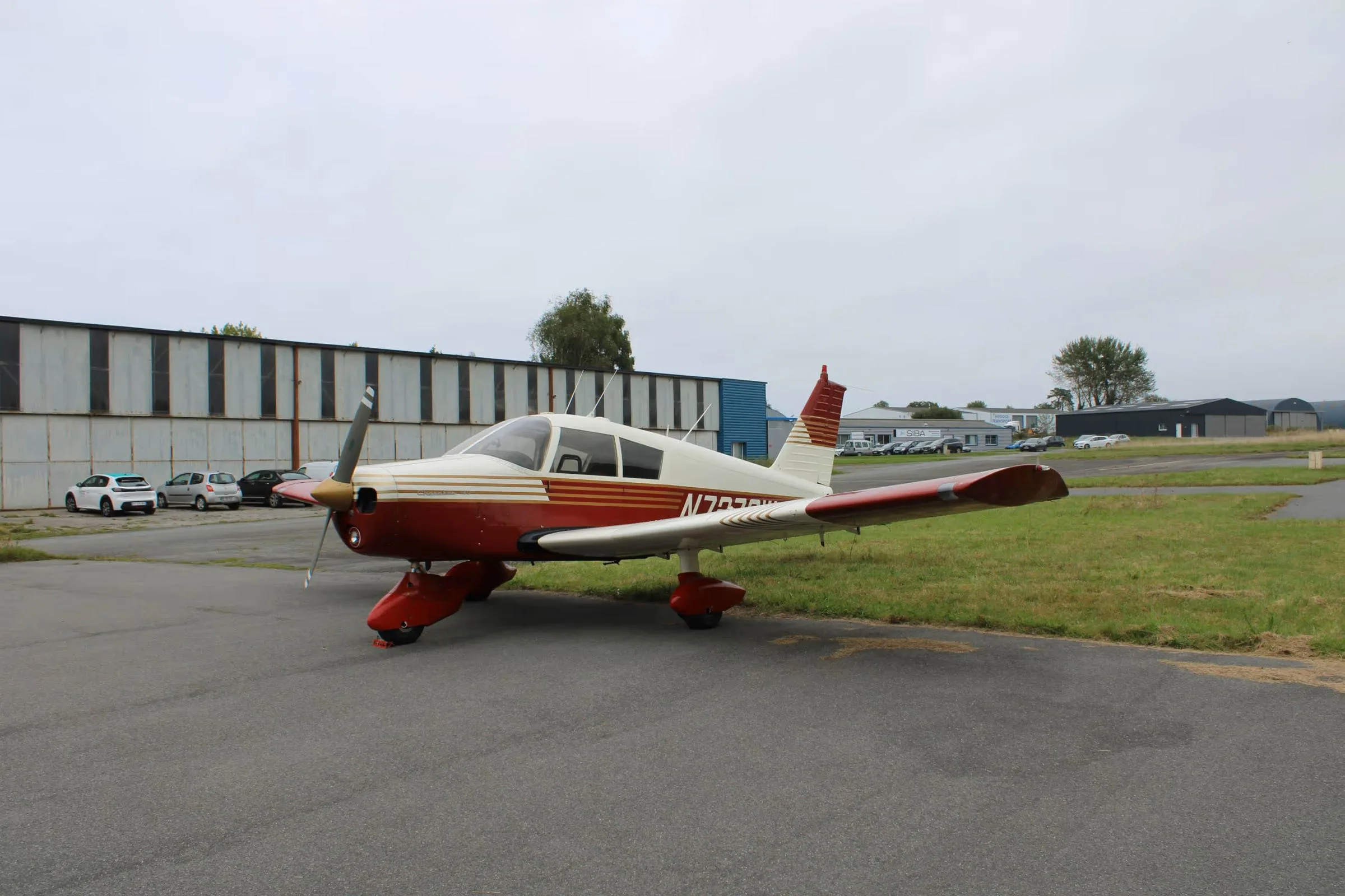 Exterior view of a 1963 Piper PA-28-180 Cherokee.