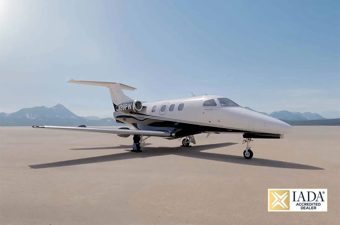 Exterior view of a 2023 Embraer PHENOM 100EV | Leviate Air Group.