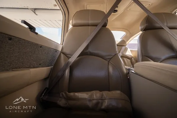 Cabin interior of a 2005 Cessna 182T.