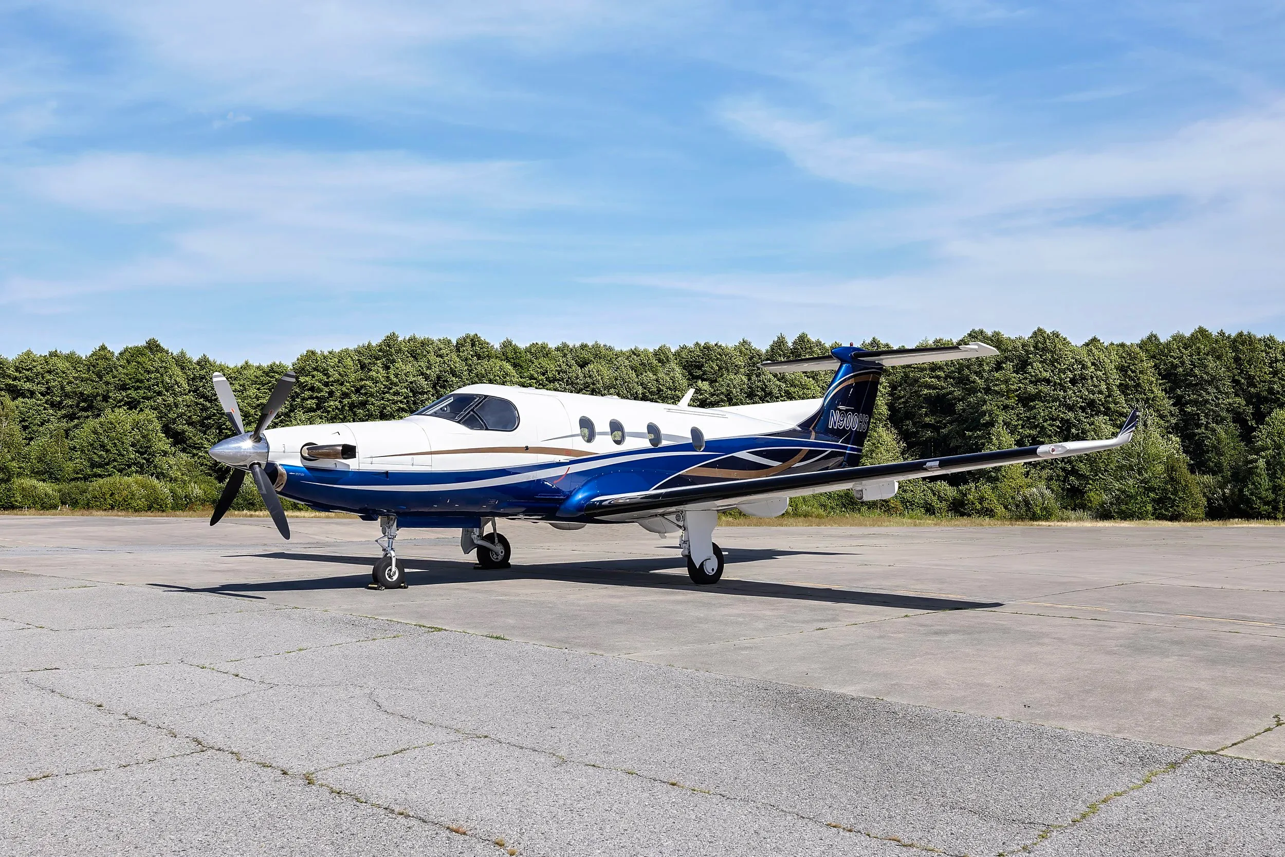 Marketing image of a 1996 Pilatus PC-12/45 — Aircraft Executives.