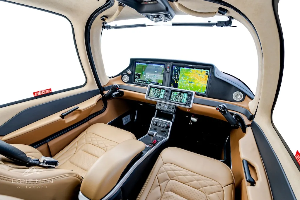 Cockpit and instrument panel of a 2026 Cirrus SR20 G7+ Premium.