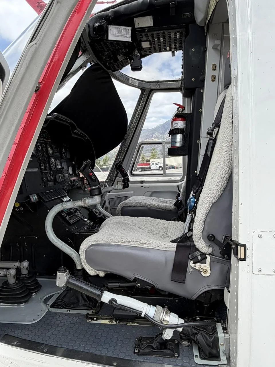 Cockpit and instrument panel of a 1991 EUROCOPTER BK117 B-2.