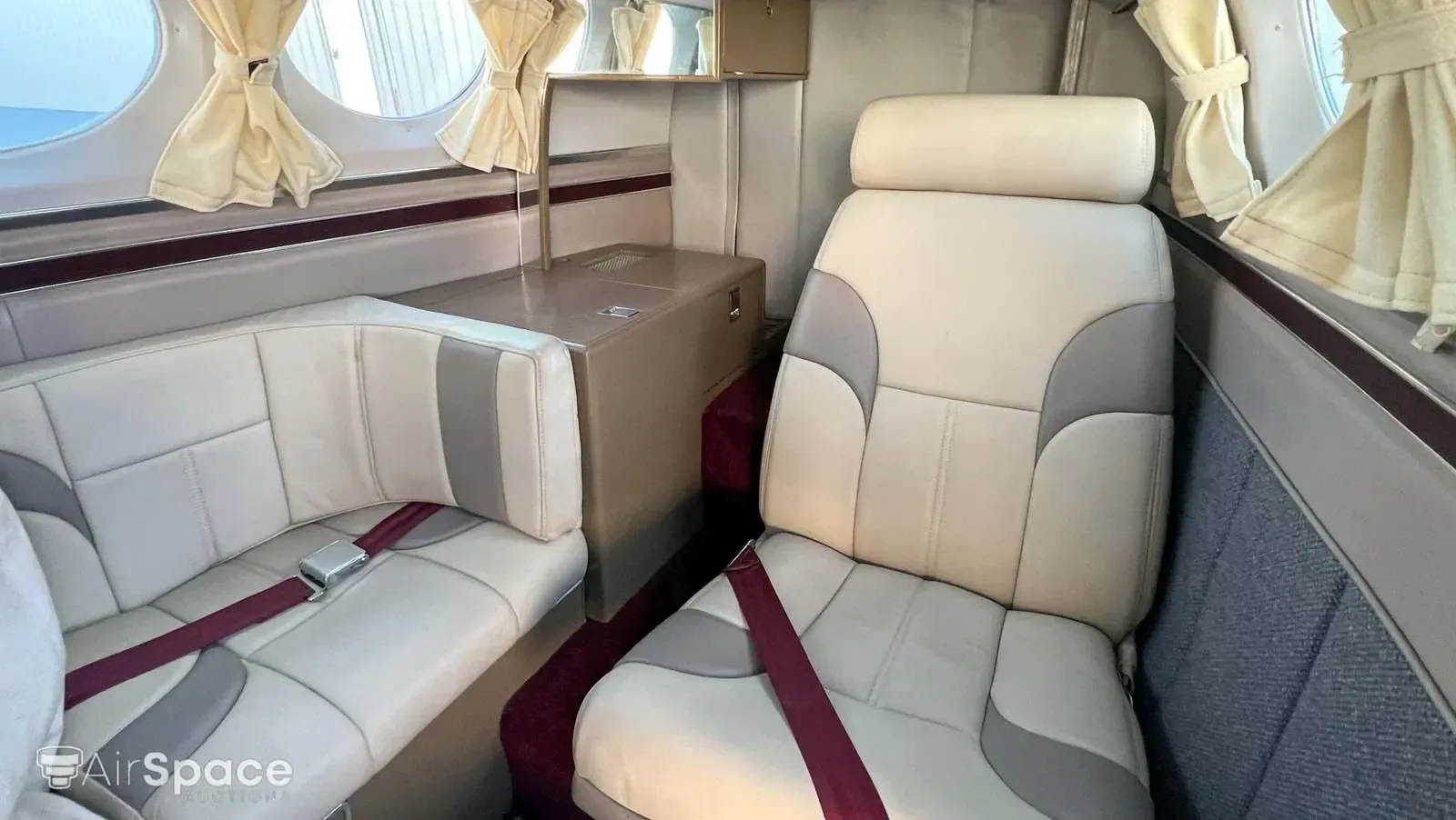 Cabin interior of a 1977 Cessna 421C.