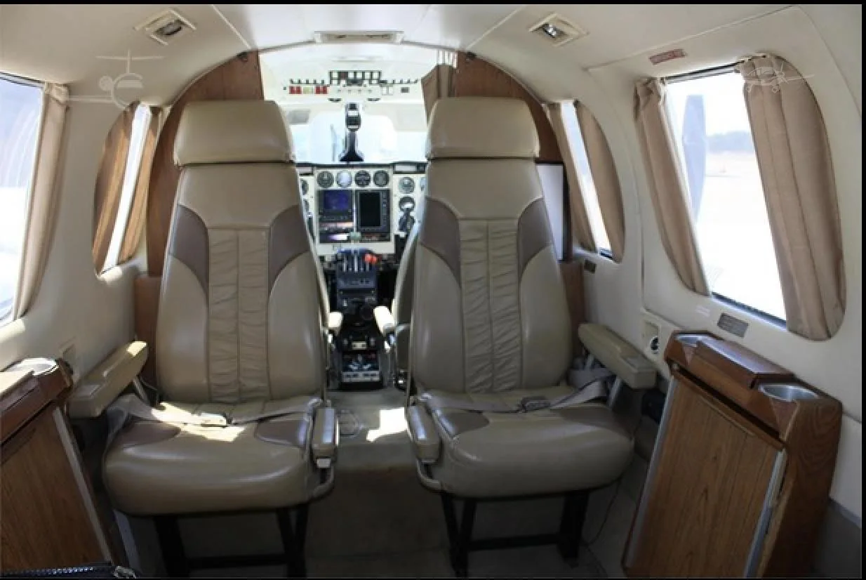 Cabin interior of a 1984 PIPER NAVAJO CHIEFTAIN.