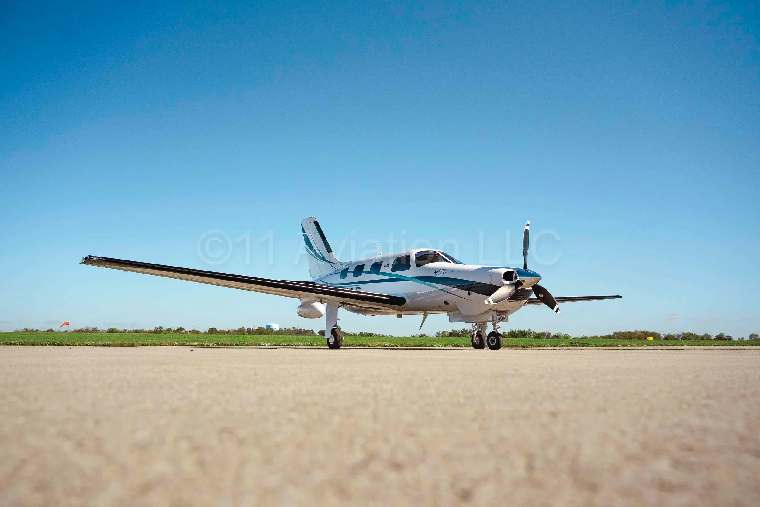 Exterior view of a 2021 Piper M350 (PA-46-350P), N804AF.