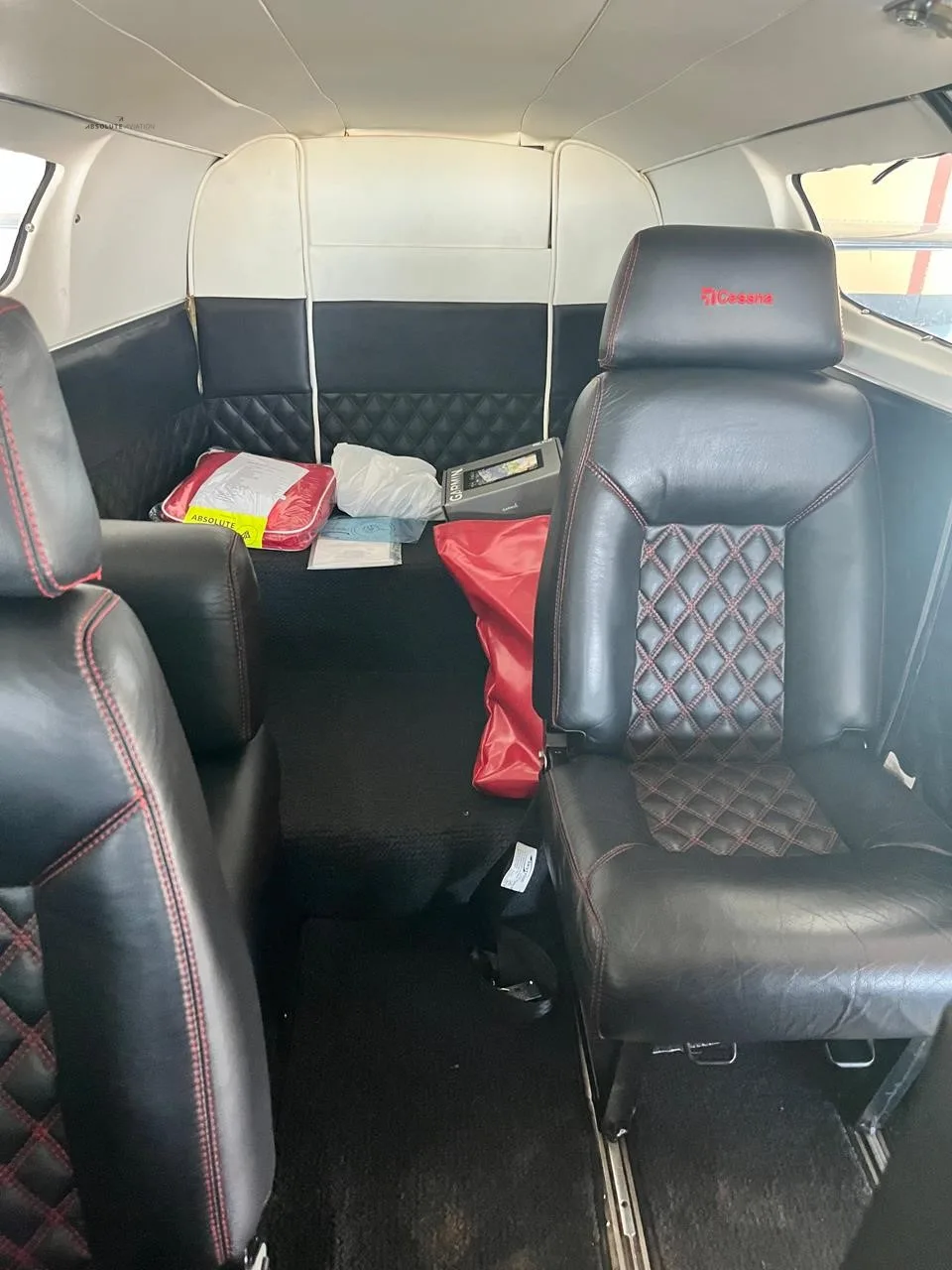 Cabin interior of a 1976 CESSNA 402B.