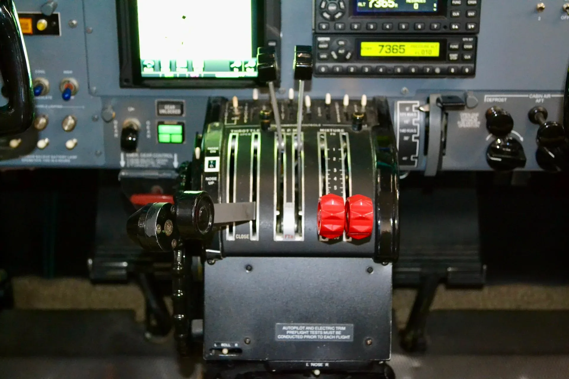 Avionics suite of a 1979 Cessna 414A Chancellor — Carolina Jet.
