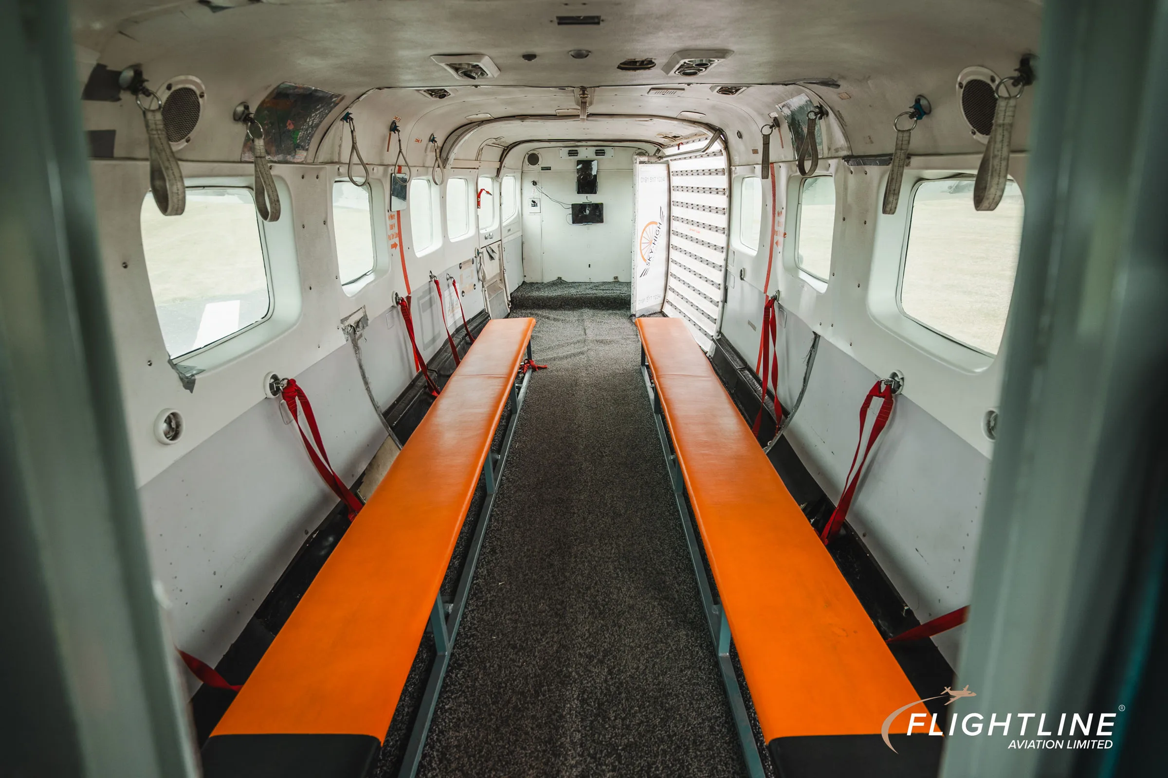Cabin interior of a 1997 Cessna 208 Supervan 900.