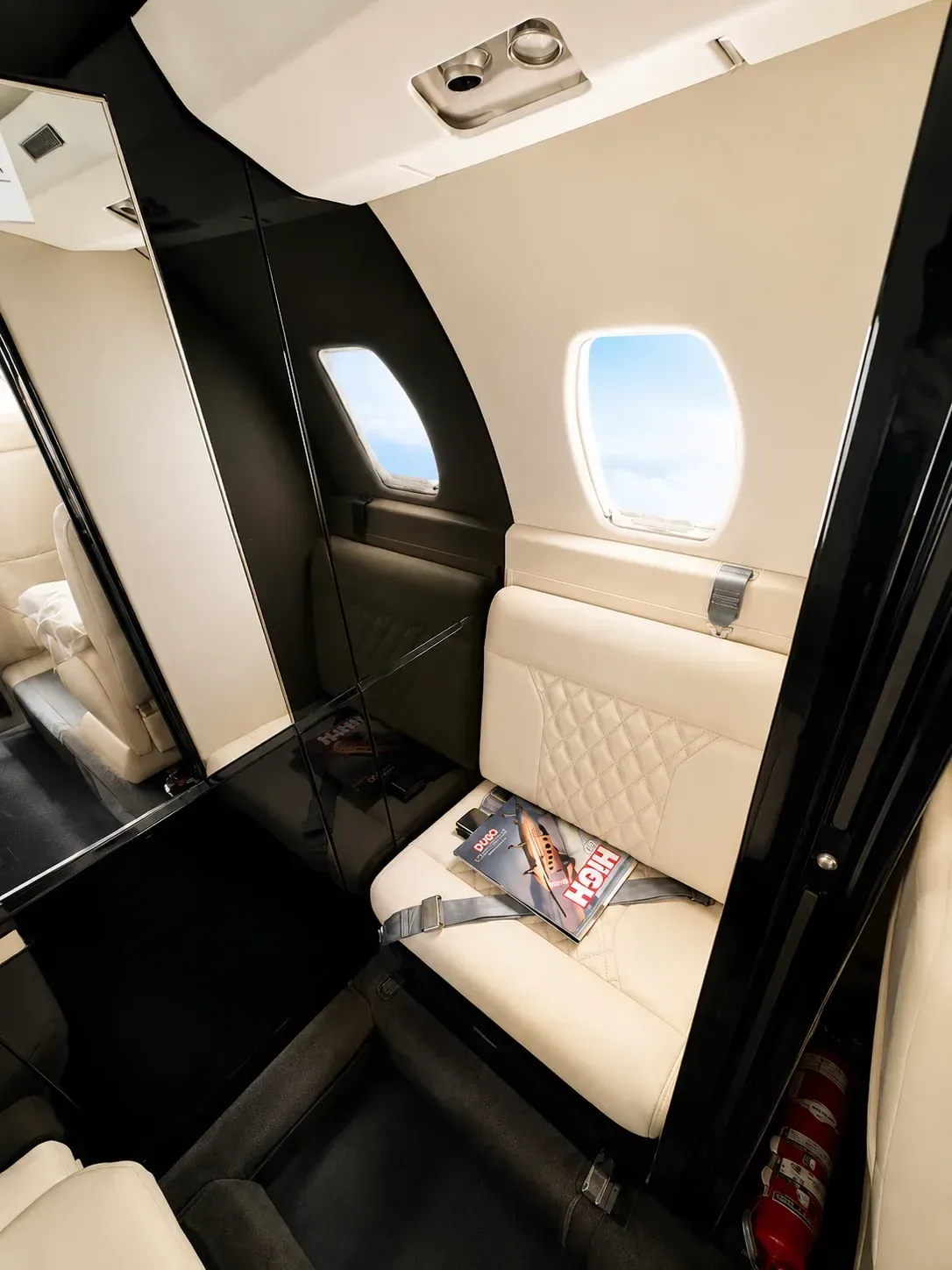 Cabin interior of a Cessna Aircraft CITATION EXCEL 560XL.