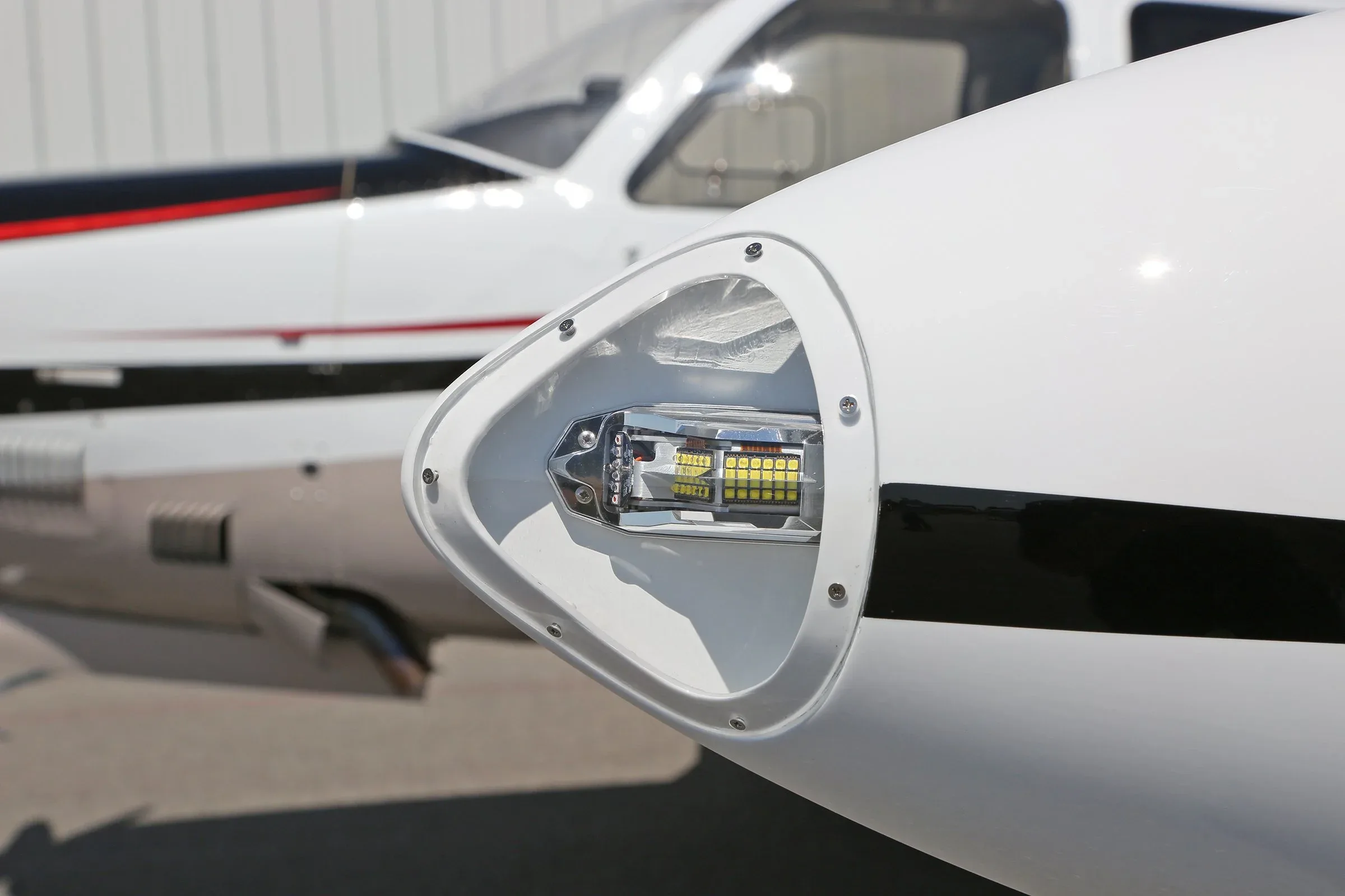 Engine detail of a 2010 Beechcraft Super-Bonanza.