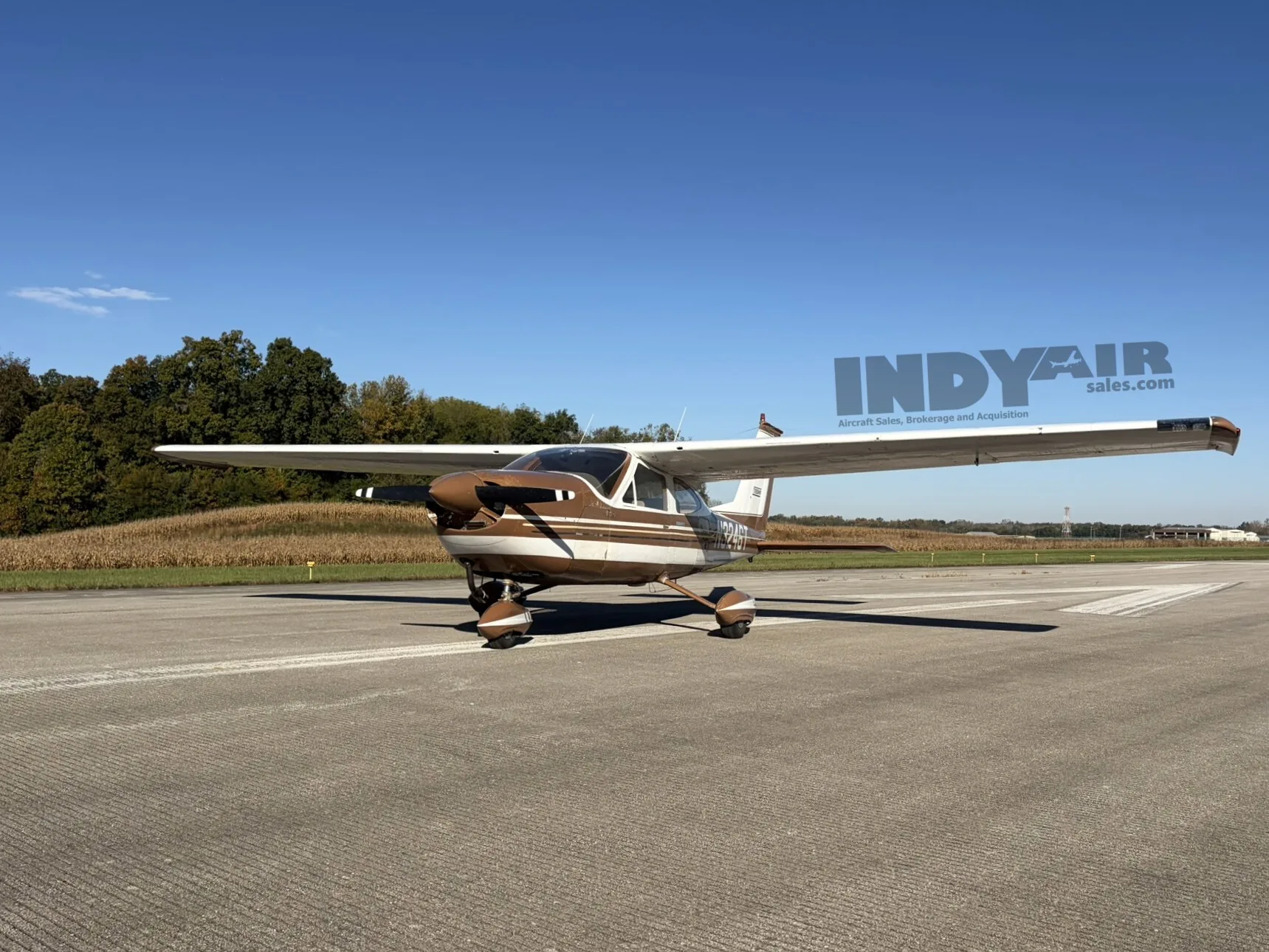 Exterior view of a 1967 Cessna 177, N3246T.