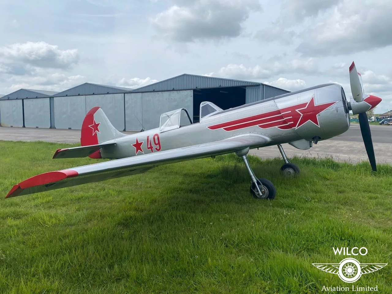 Exterior view of a 1982 Yakovlev Yak-50.