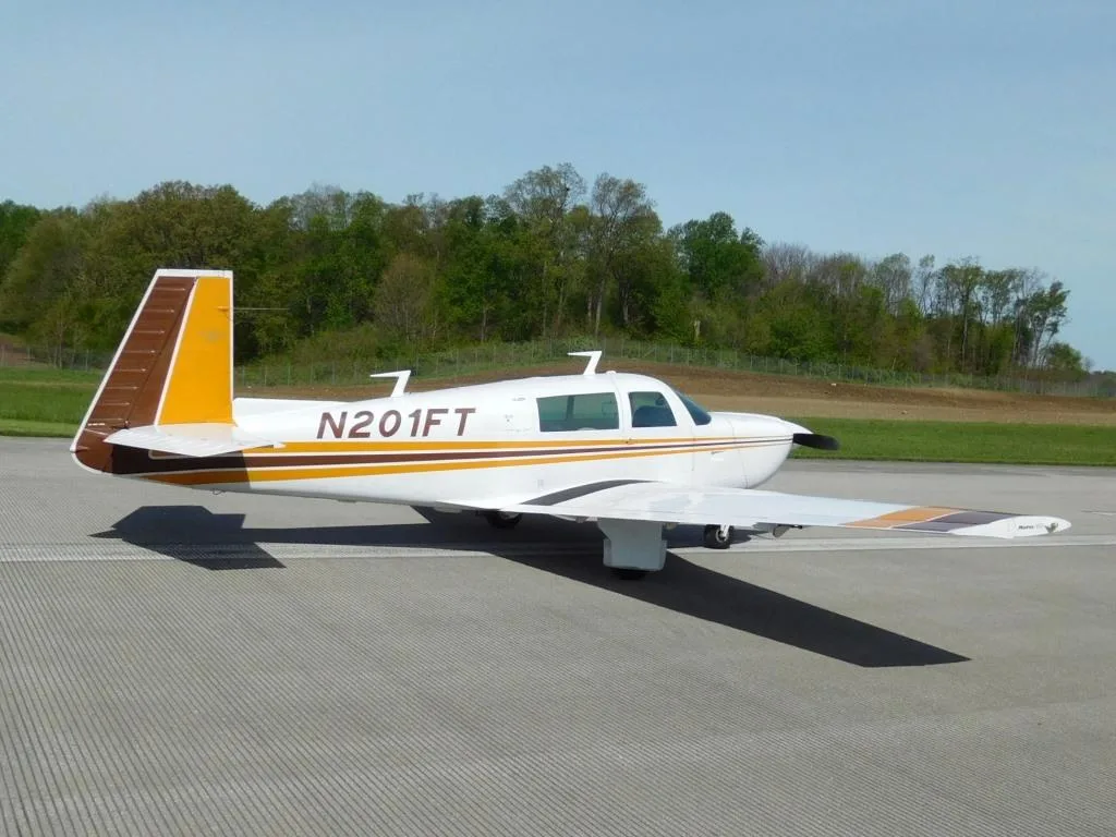 Exterior view of a 1977 Mooney 201 - N201FT Aircraft.