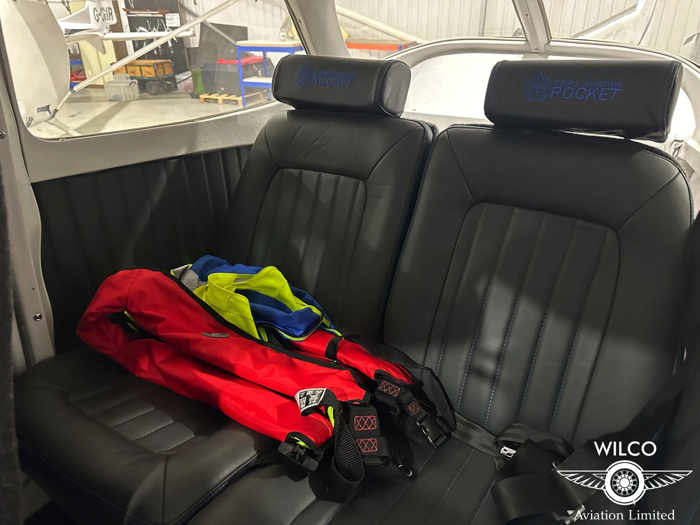 Cabin interior of a 1973 Cessna FR172J Reims Rocket.