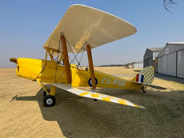Exterior view of a 1943 de Havilland DH-82A Tiger Moth.