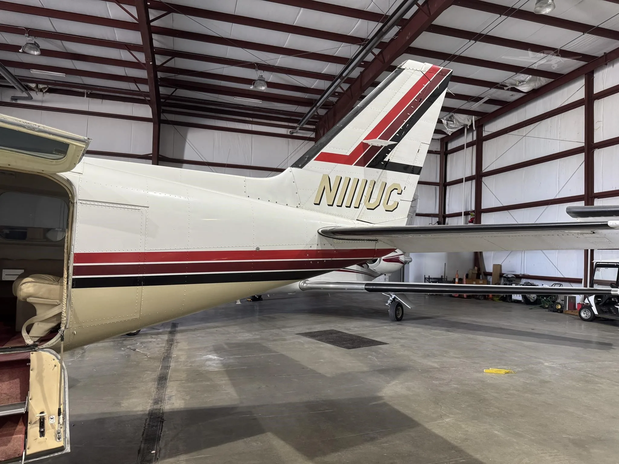 Exterior view of a 1979 PIPER NAVAJO CHIEFTAIN, N111UC.