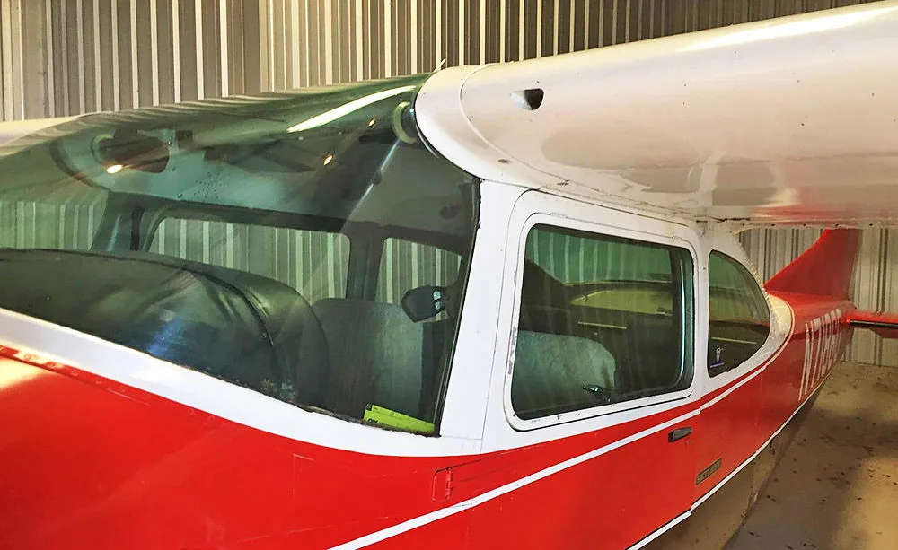 Exterior view of a 1969 Cessna 182M Skylane.