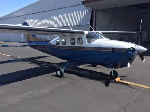 Exterior view of a 1980 CESSNA P210N, N4967K.