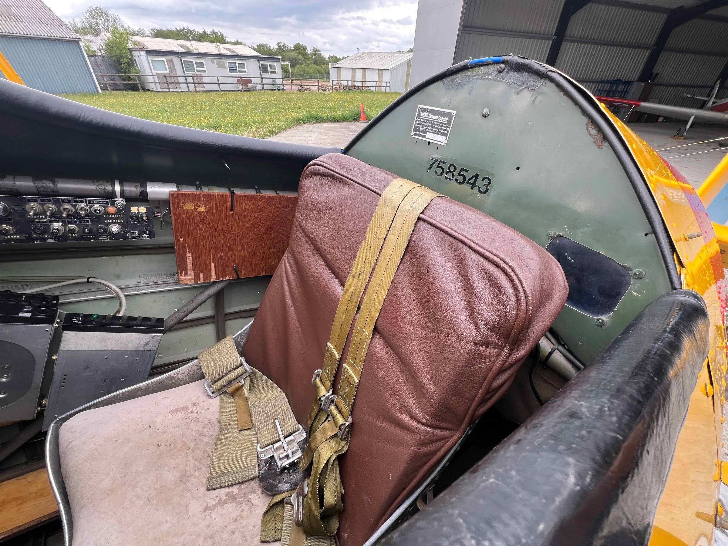 Cabin interior of a 1940 Boeing Stearman A75-N1.