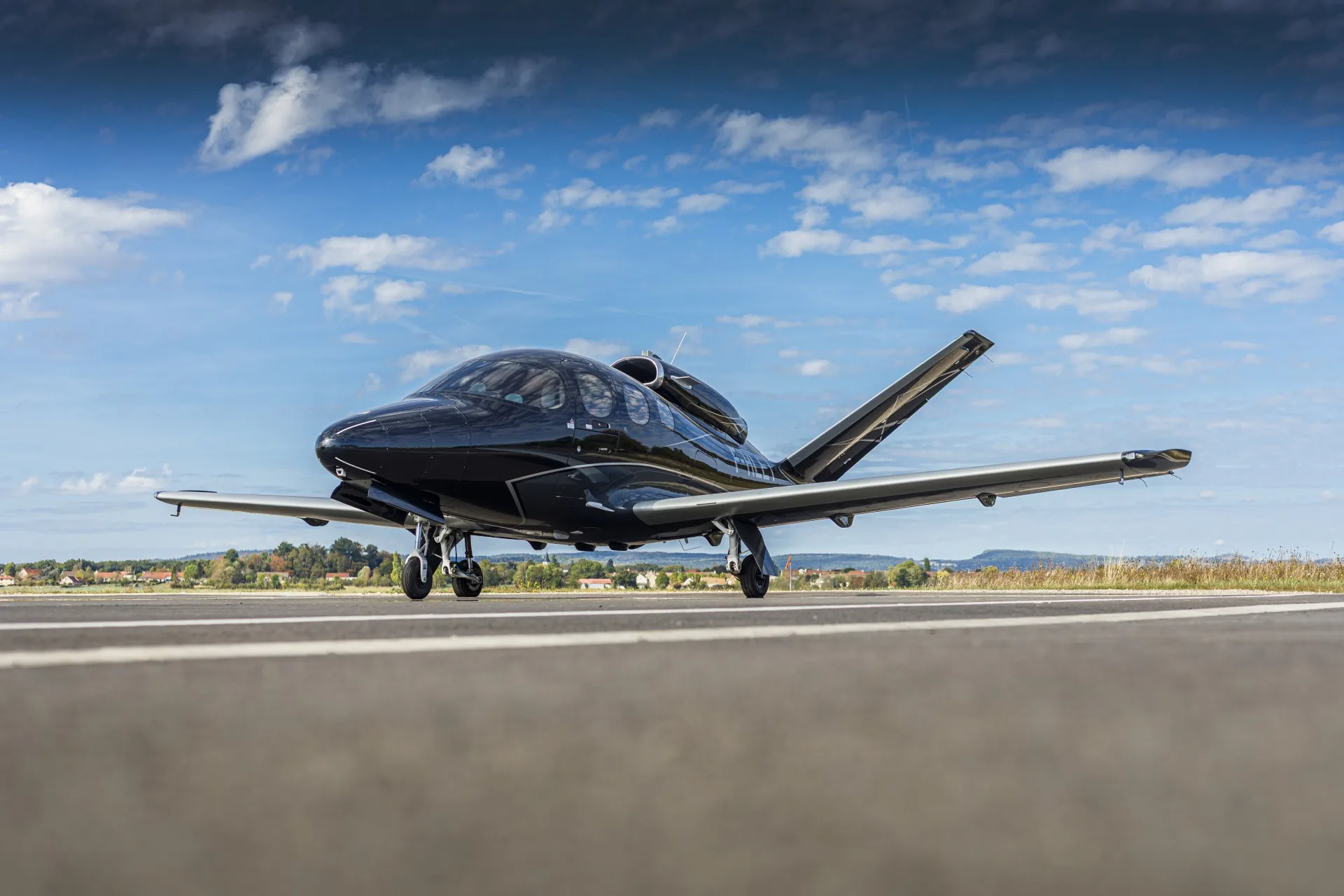Exterior view of a 2024 Cirrus Vision Jet.
