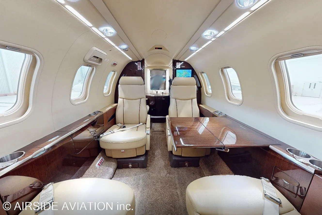 Cabin interior of a 2012 Jet.