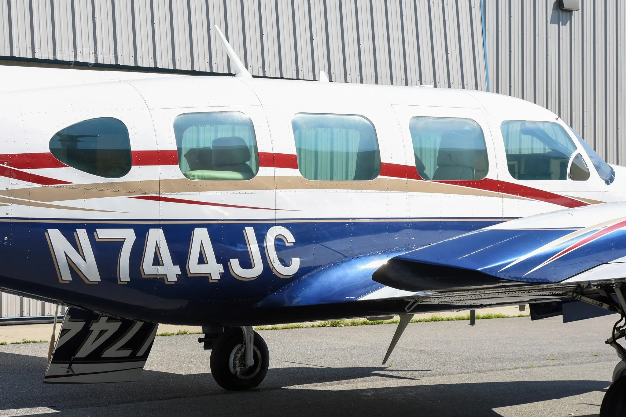 Exterior view of a 1979 PIPER NAVAJO CR, N744JC.