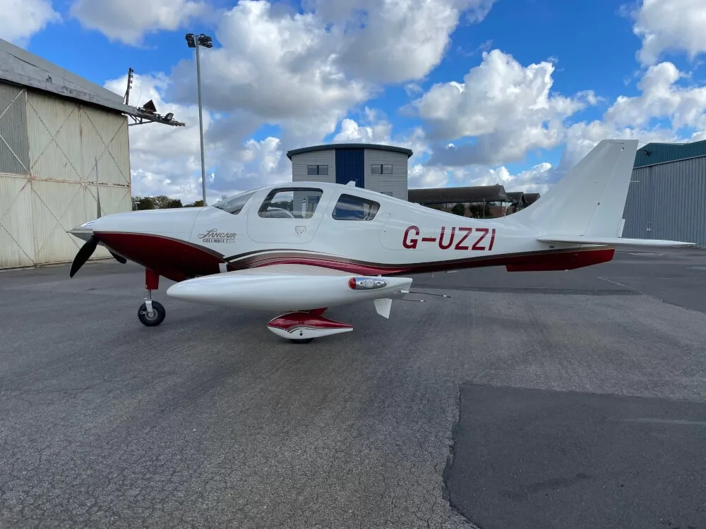 Exterior view of a Cessna Piston 172, G-BHCM.
