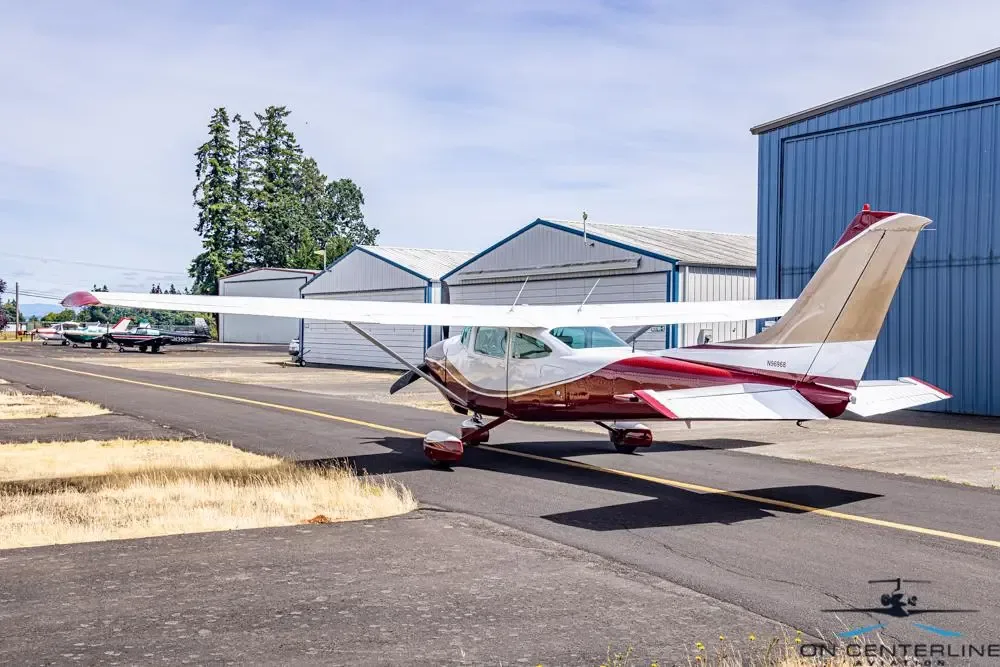Exterior view of a 1979 Cessna 182Q, N96968.