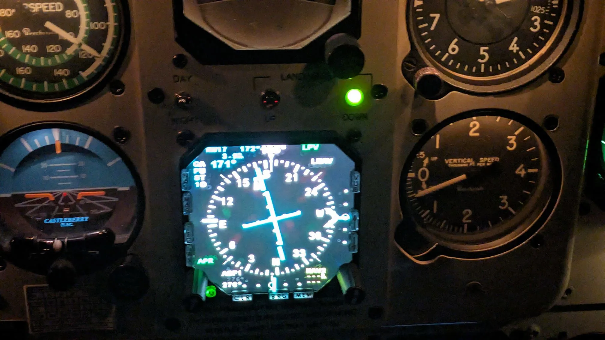 Avionics suite of a 1966 Beechcraft 35 Bonanza.