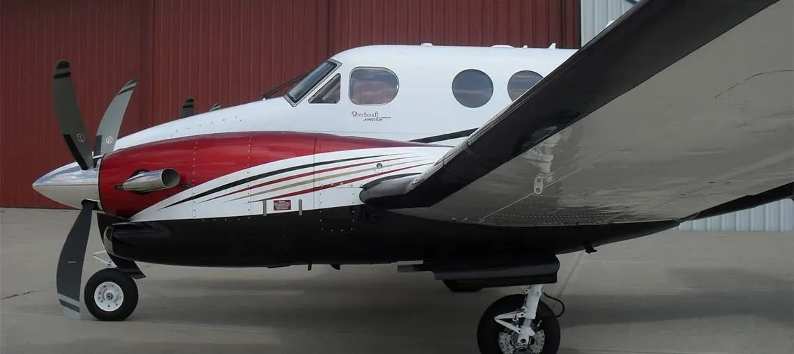 Exterior view of a 2013 Beechcraft King Air C90GTx -135A’s Collins Pro-Line 21 Raisbeck.