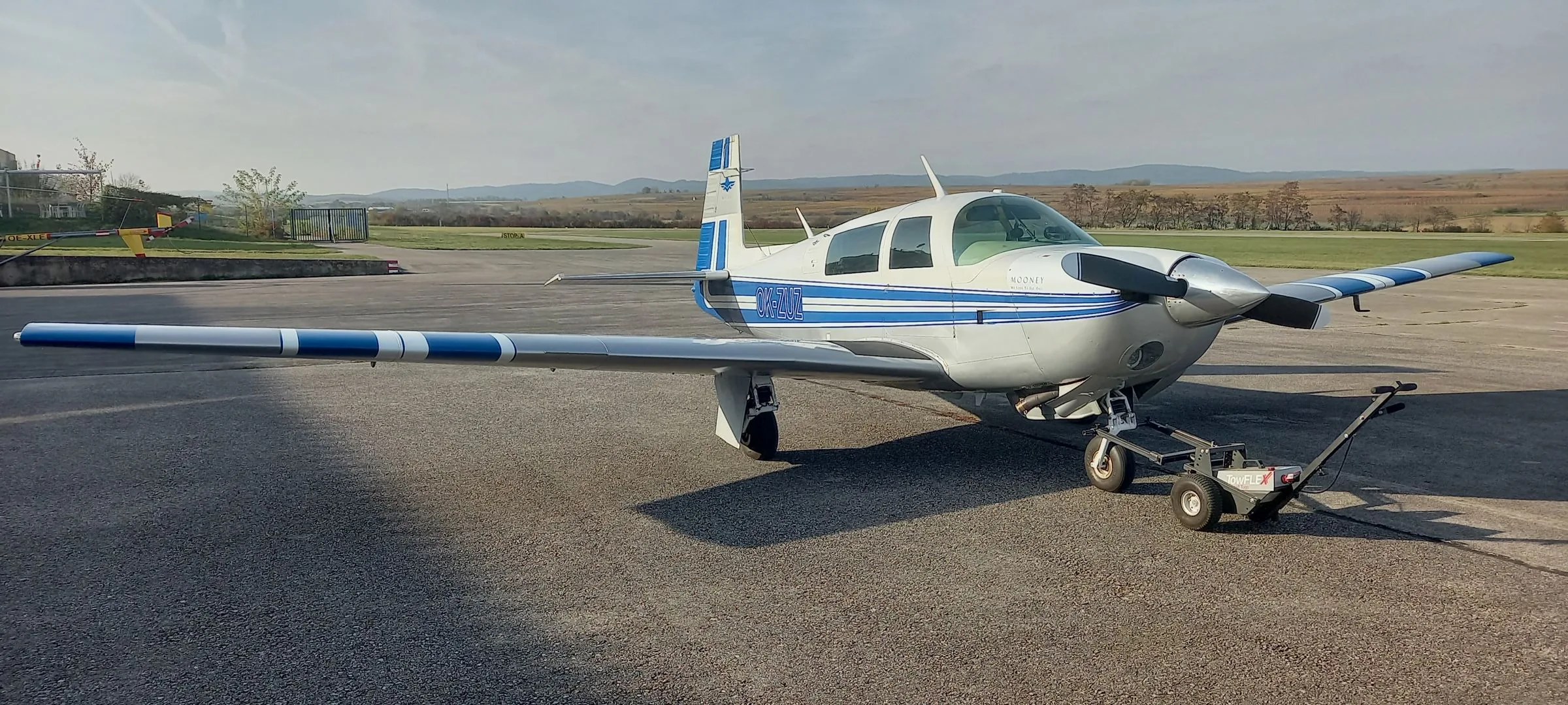 Exterior view of a 1979 Mooney M20J 201.