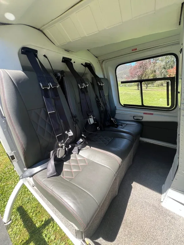 Cabin interior of a 1974 Bell Jetranger 206B III.